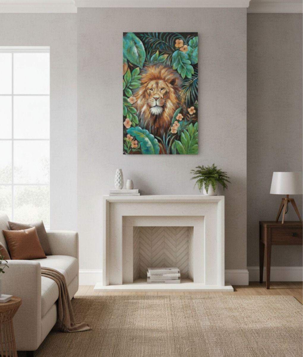 Cuadro Decorativo Adorno Pared León Jungla Hogar Jhn-5
