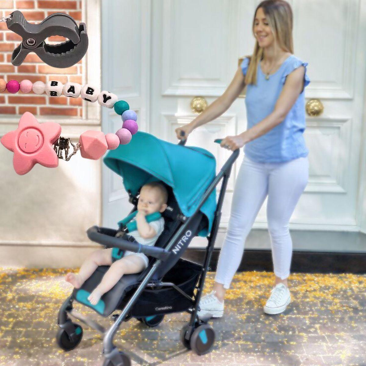 Set 12 Pinzas Sujetadores Manta Carrito Proteger Bebe Lau-4