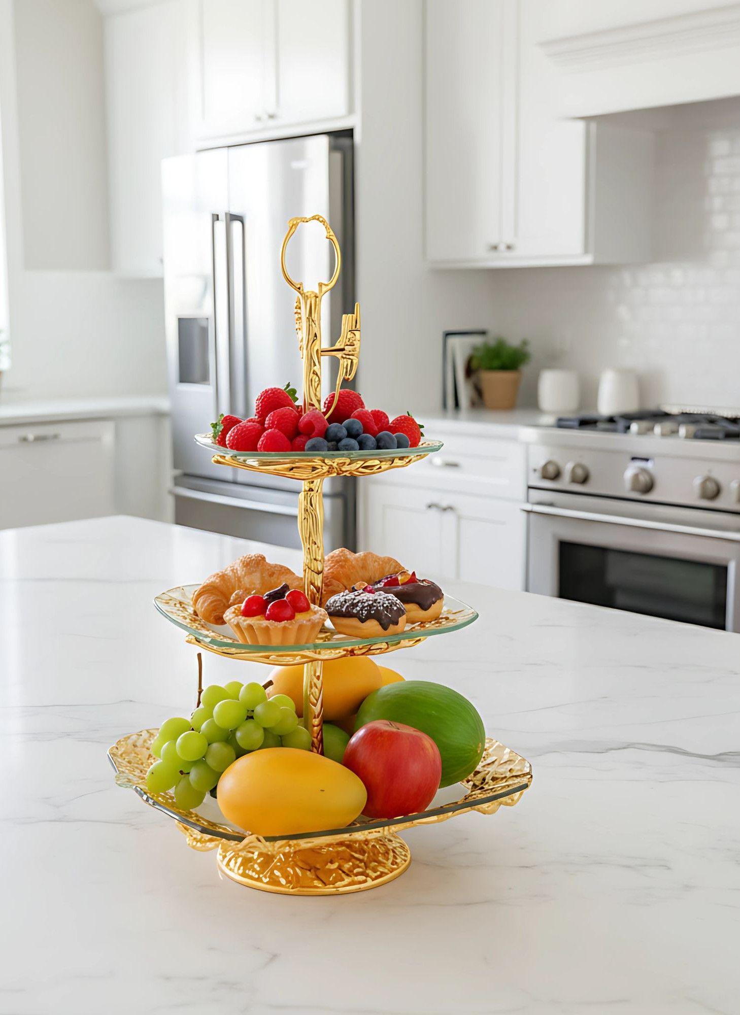 Frutero Decorativo Multifuncional Soporte Mesa Adorno Jhn-5