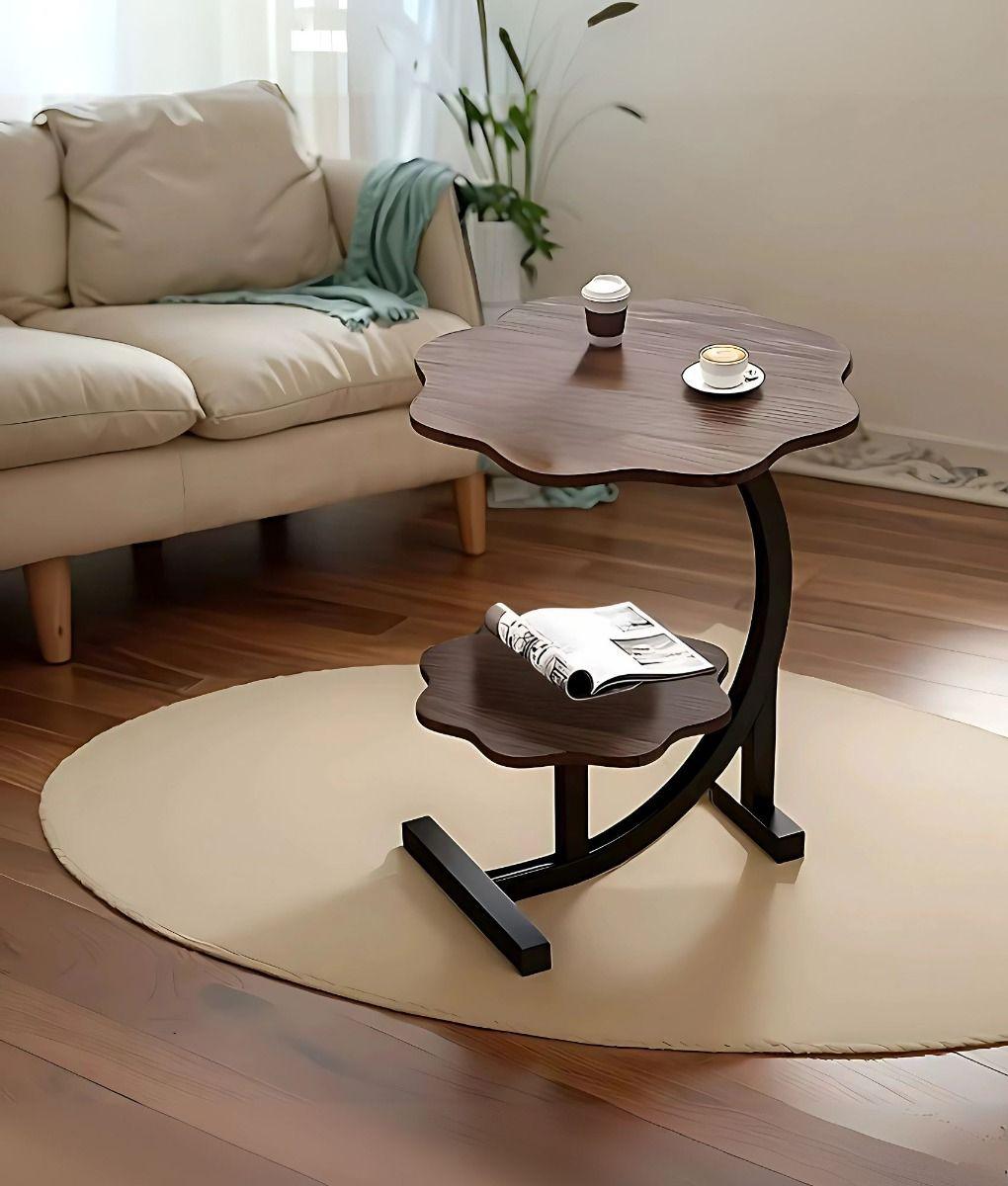 Mesa Centro Auxiliar Decorativa Dos Niveles Moderna Jhn-5