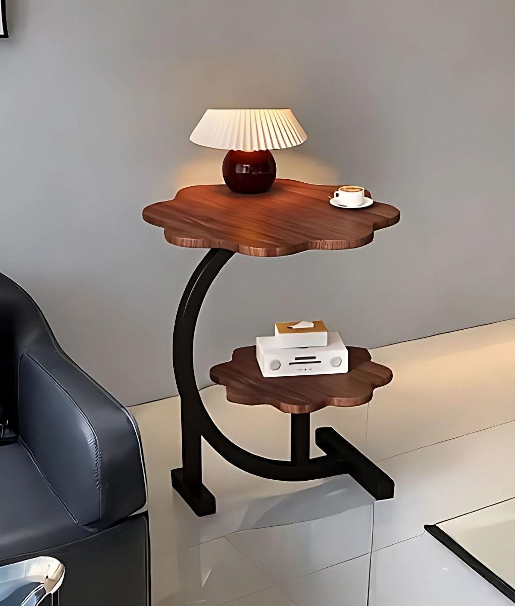 Mesa Centro Auxiliar Decorativa Dos Niveles Moderna Jhn-8