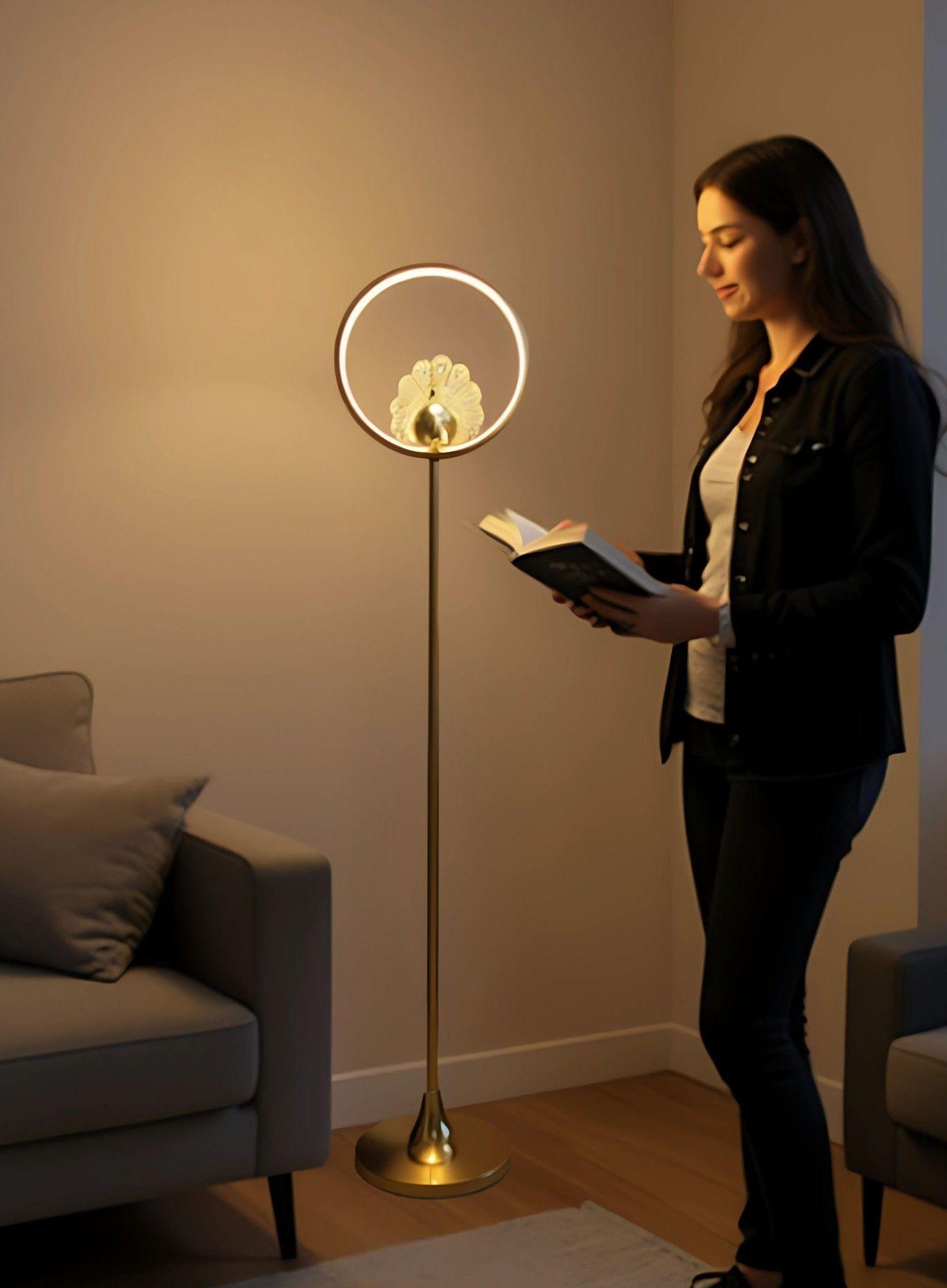 Lámpara Pie Minimalista Decorativa Pedestal Vertical Jhn-3