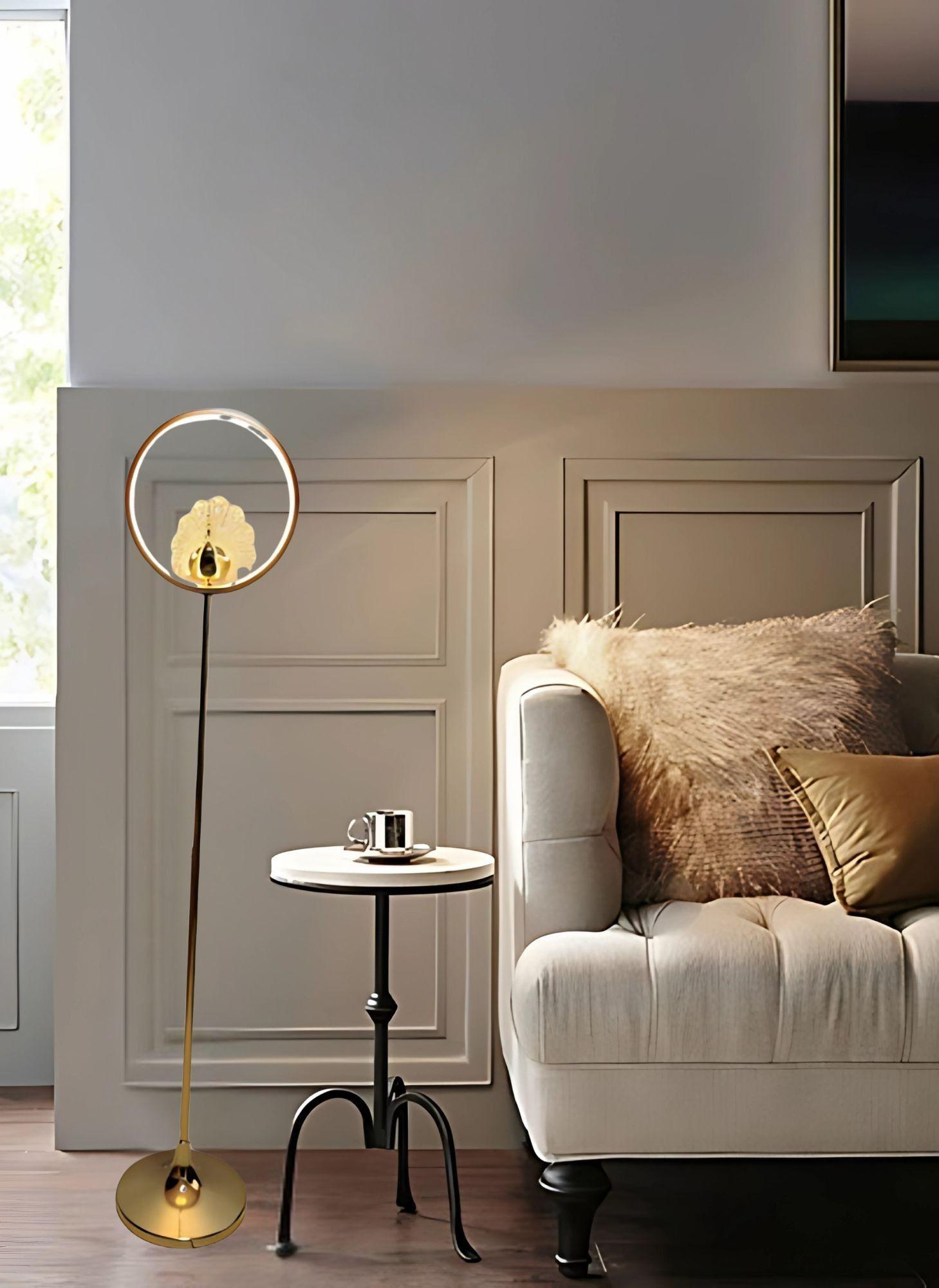 Lámpara Pie Minimalista Decorativa Pedestal Vertical Jhn-7