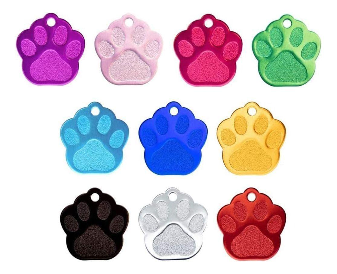 SET 12 PLACA DE IDENTIFICACION DE ALUMINIO MASCOTAS LAU-3