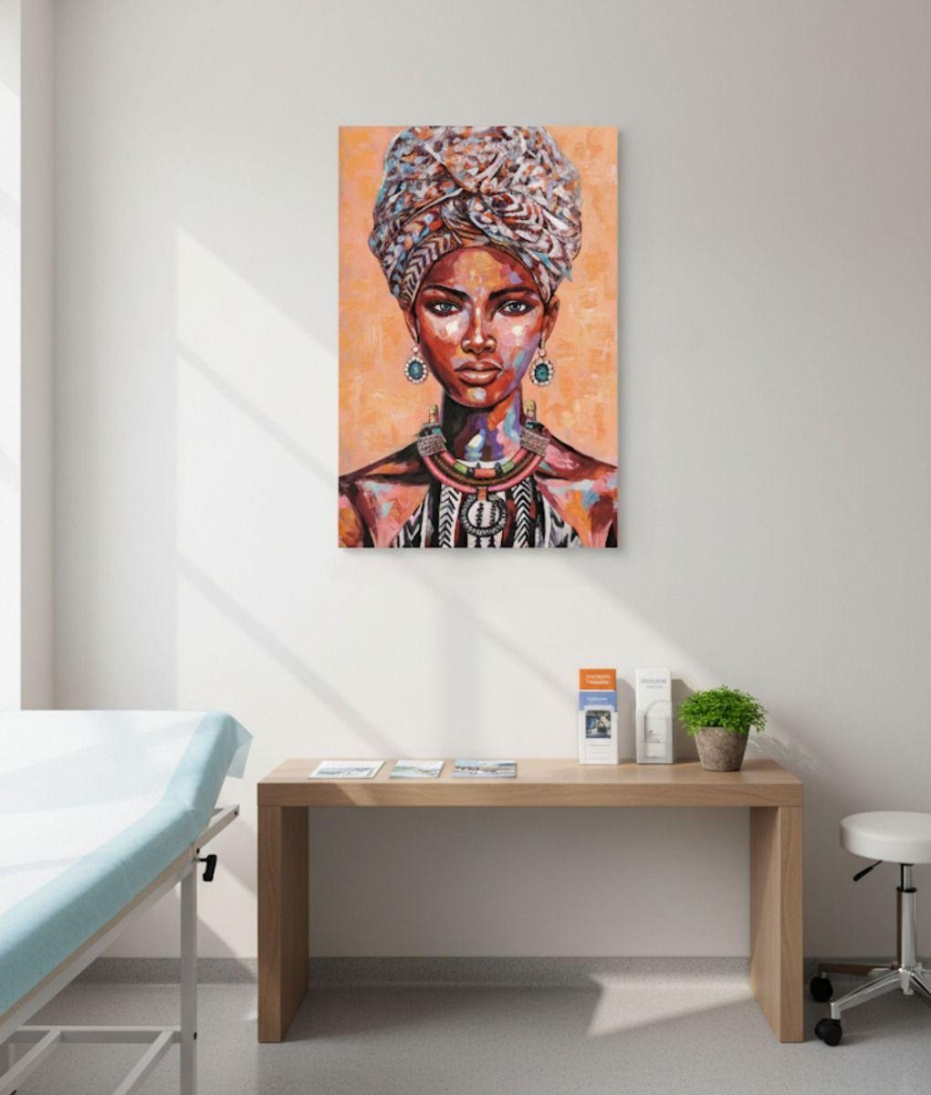 Cuadro Decorativo Pared Mujer Afrodescendiente Hogar Jhn-8