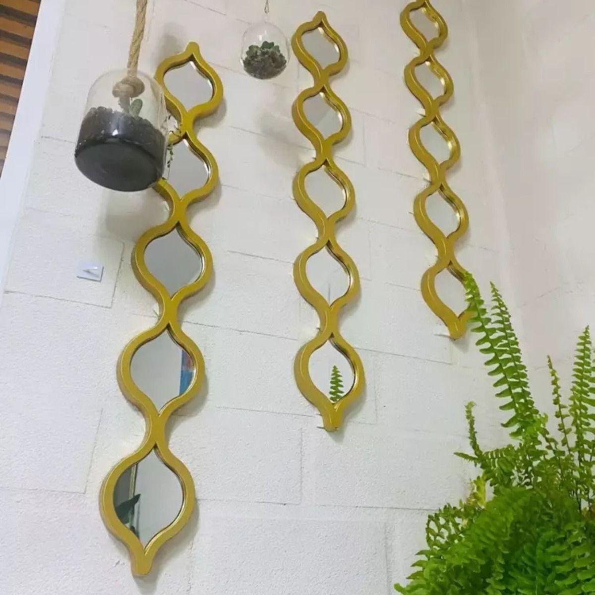 Set 3 Espejo Pared Adorno Decorativo Diseño Árabe Hogar Jhn-8