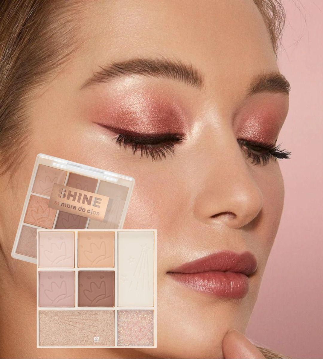 Set 3 Sombra Ojos Paleta Multifuncional Polvo 6 Colores Jhn-5