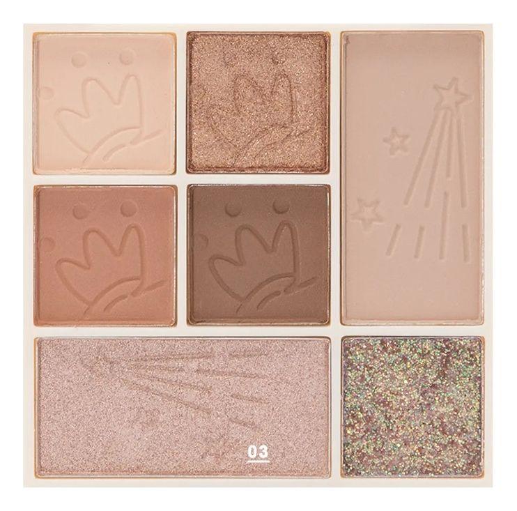 Set 3 Sombra Ojos Paleta Multifuncional Polvo 6 Colores Jhn-8