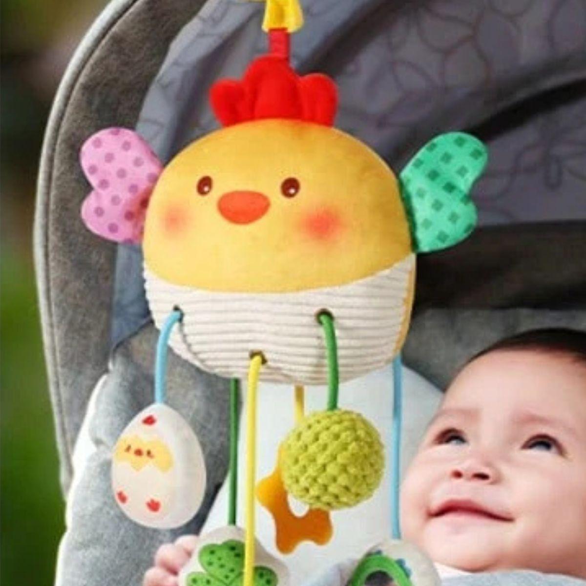 SONAJERO PELUCHE COLGANTE ESTIMULA SENSORIAL BEBE LAU-3