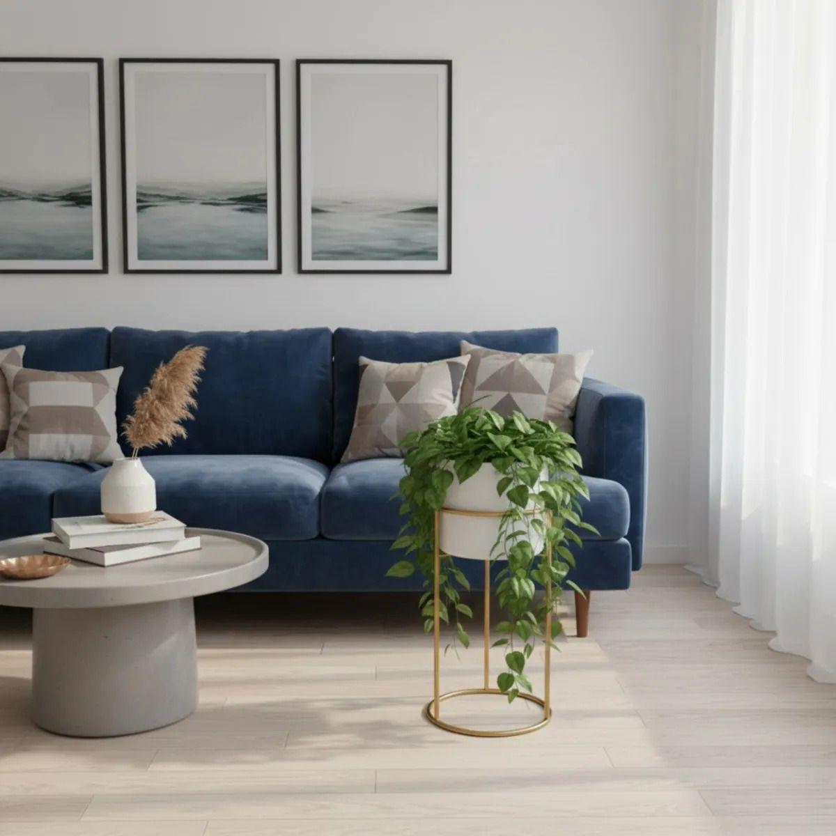 Macetero Moderno Base Maceta Cilíndrica Estilo Elegante Jhn-6