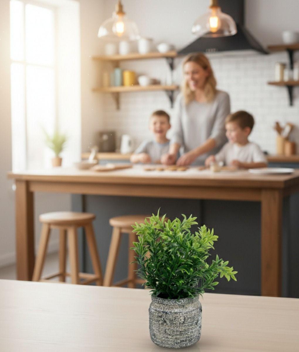 Set 2 Plantas Artificiales Arbusto Follaje Rústico Jhn-9