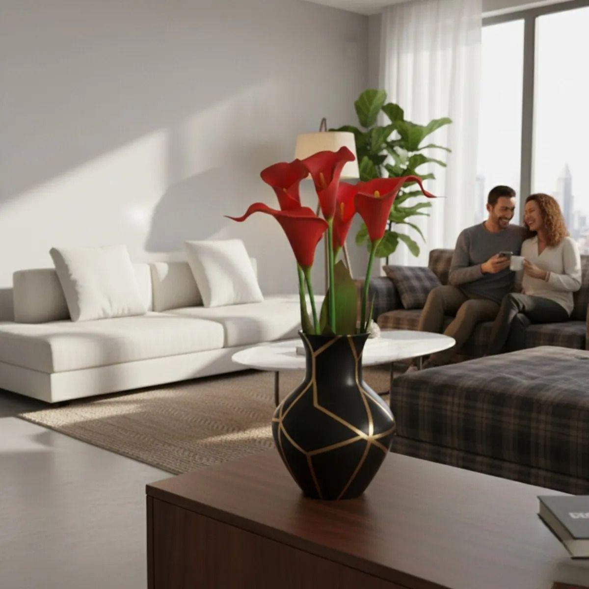 Arreglo Floral Adorno Artificial Calas Decorativas Hogar Jhn-4