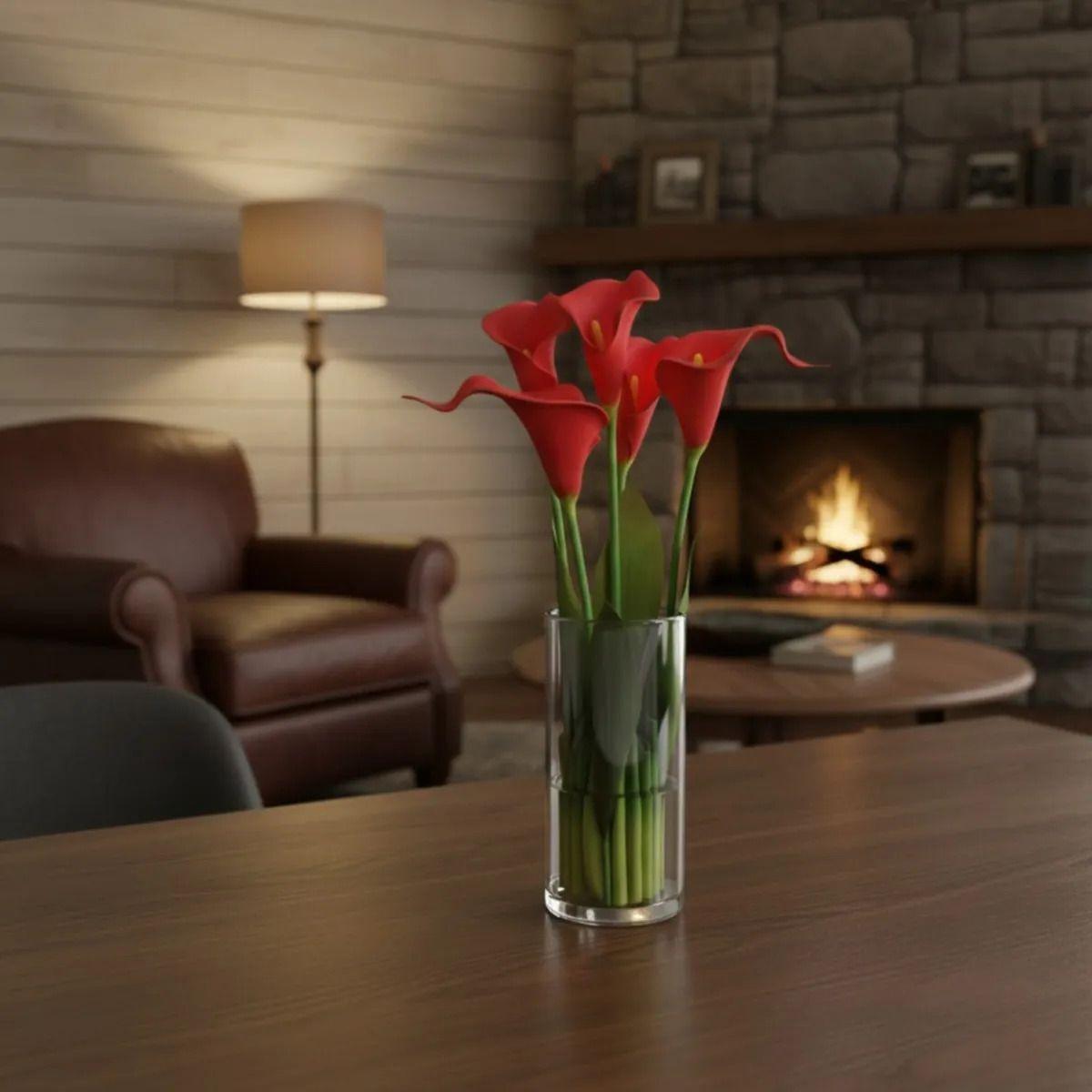 Arreglo Floral Adorno Artificial Calas Decorativas Hogar Jhn-9