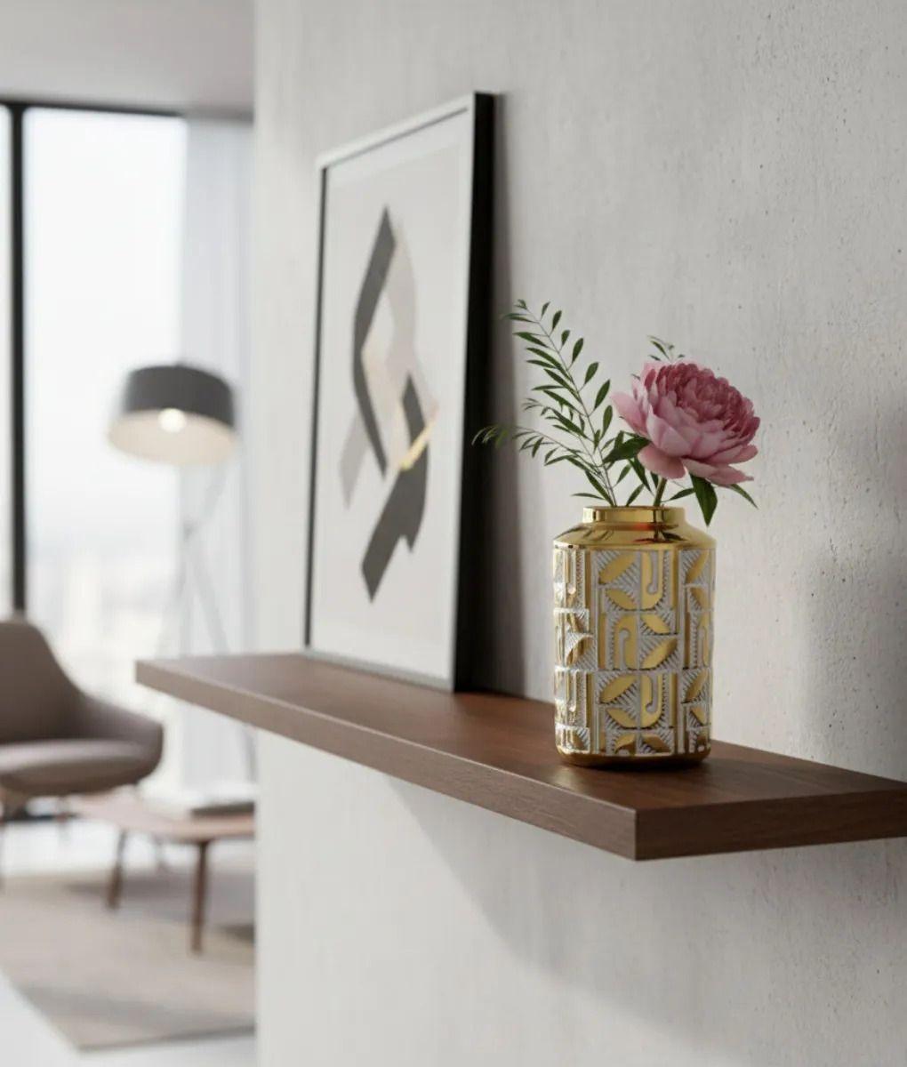 Florero Decorativo Jarrón Diseño Tropical Alto Relieve Jhn -7