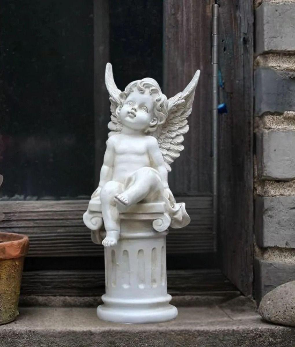 Estatua Jardín Hogar Pilar Romano Querubín Angel Jhn-7