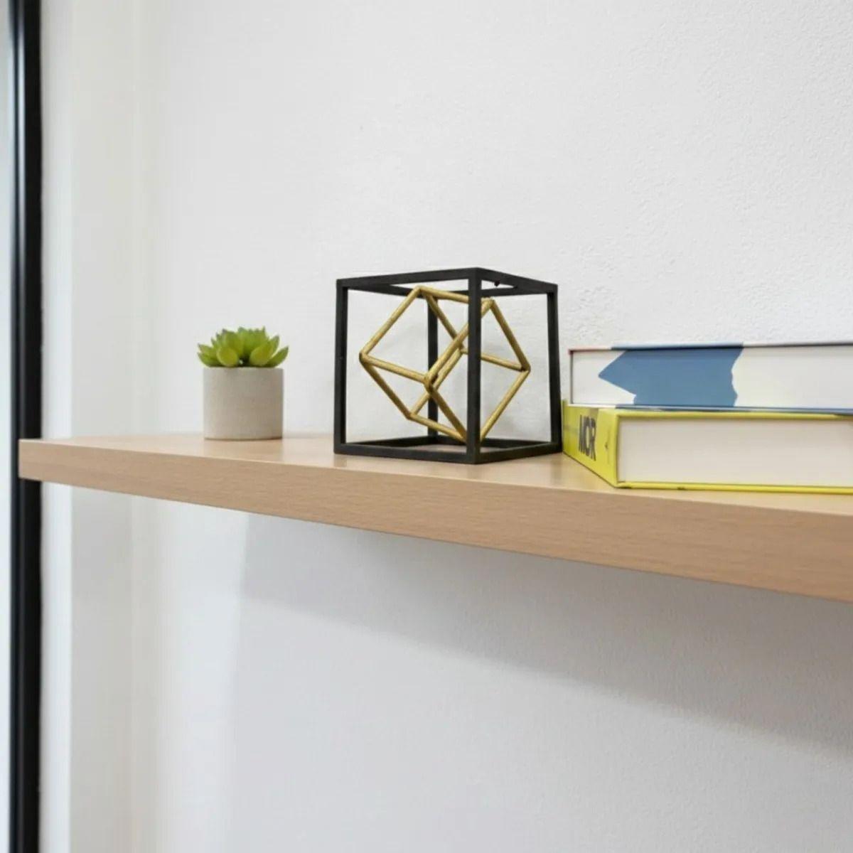 Estatua Figura Decorativa Geométrica Adorno Hogar Cubo Jhn-6