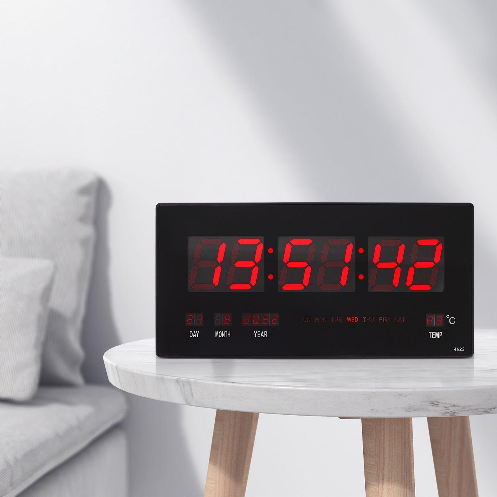 Reloj Digital Pared Calendario Termostato Led Hora Rondon-5