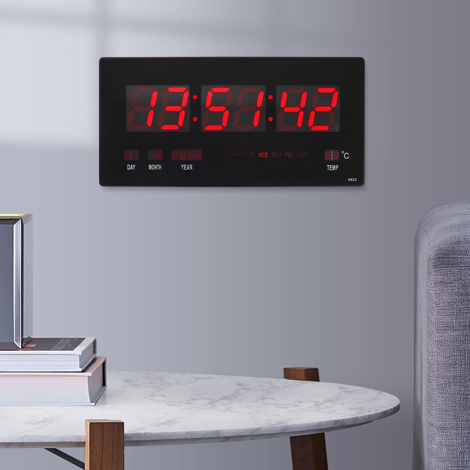 Reloj Digital Pared Calendario Termostato Led Hora Rondon-7