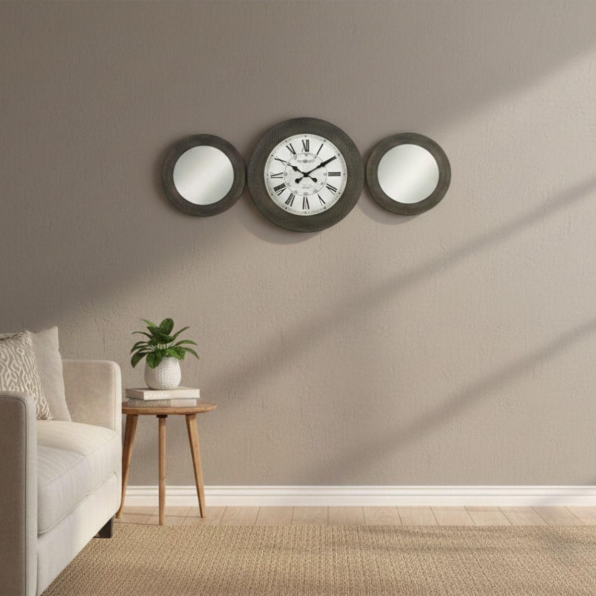 Reloj Decorativo Pared Conjunto Decoración Mural 3 Pza Jhn-7