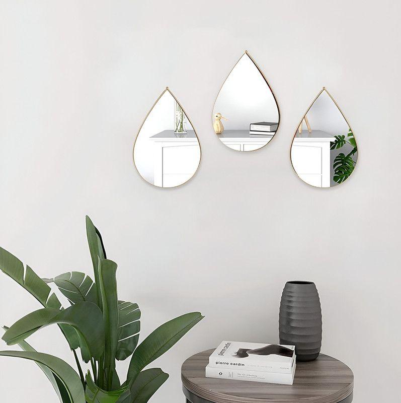 Espejo Decorativo Forma Gota Agua Pared Hogar Pasillo Lau-7