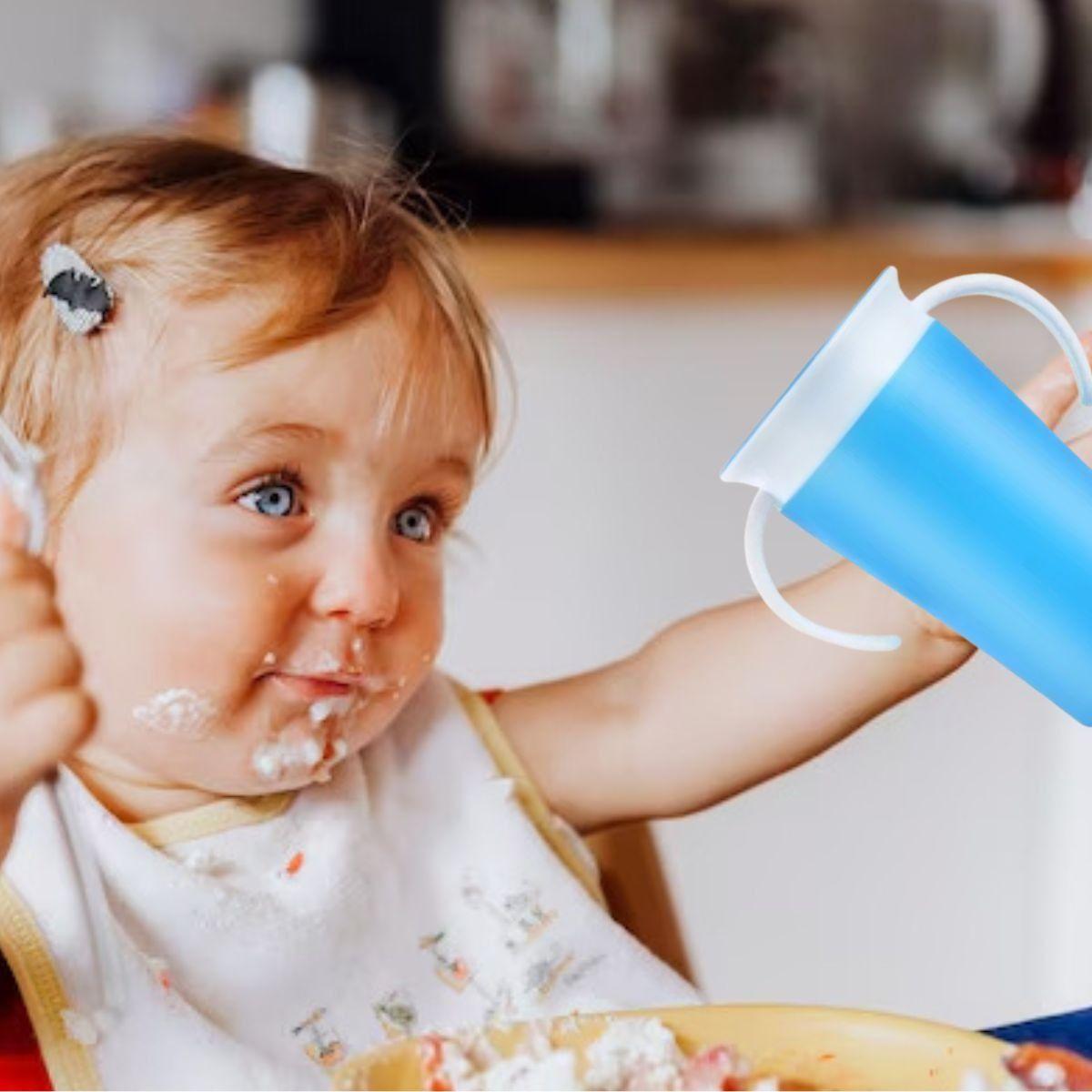 SET 2 VASOS 360  ANTIDERRAME PARA BEBE APRENDIZAJE LAU-2