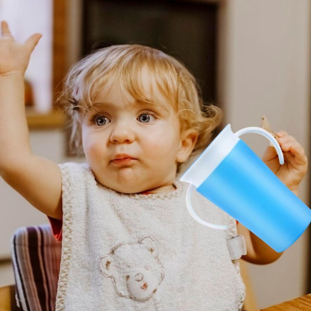 SET 2 VASOS 360  ANTIDERRAME PARA BEBE APRENDIZAJE LAU-9