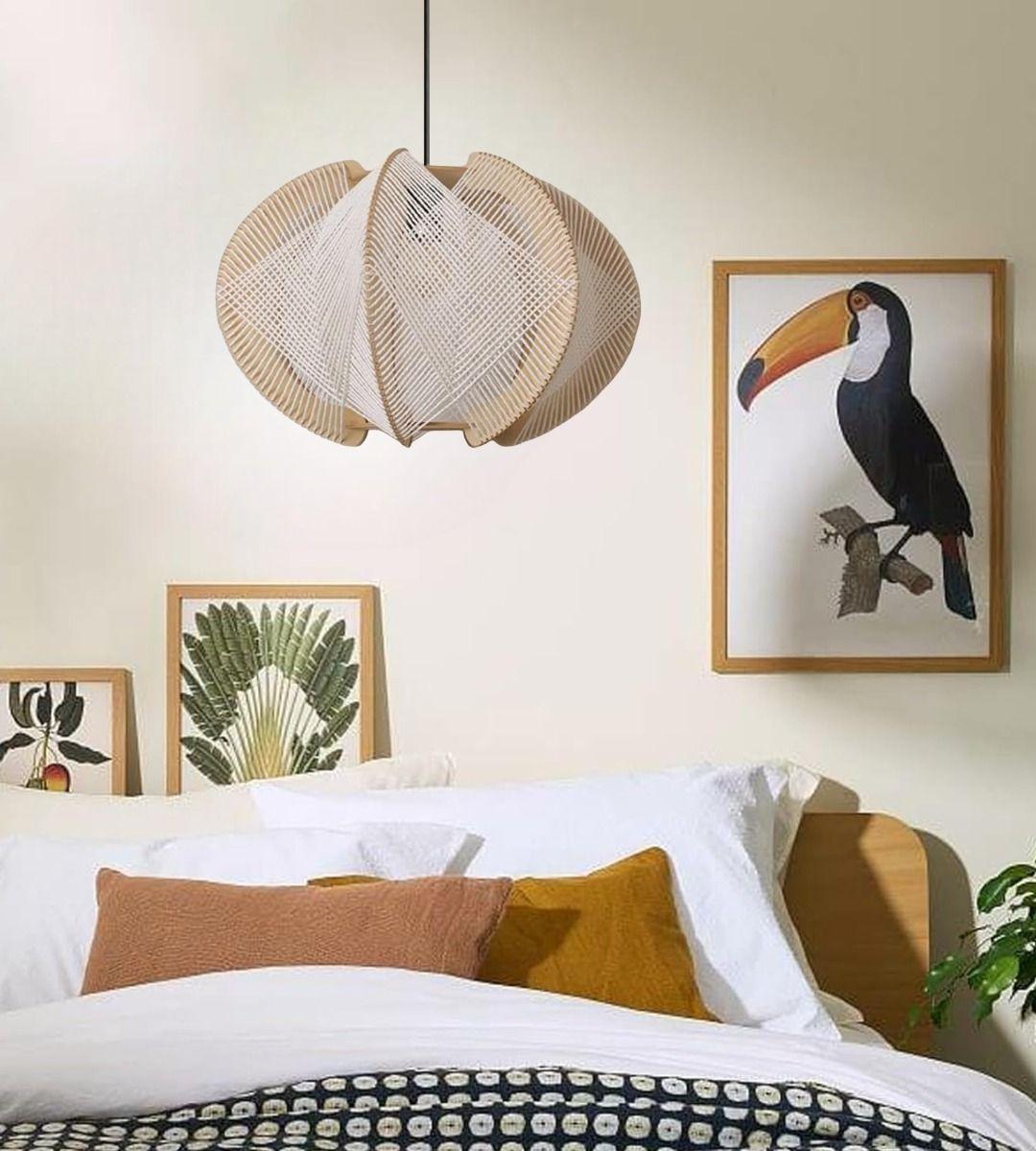 Lámpara Colgante Bohemia Tejida Natural Araña Nórdico Jhn-1