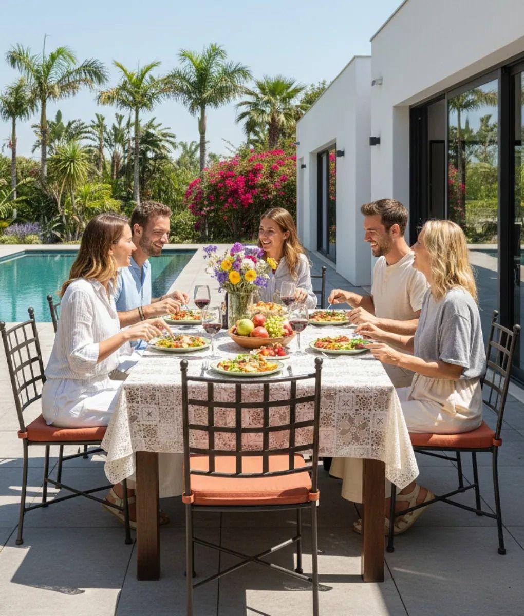 Mantel Mesa Decorativo Diseño Calado Elegancia Hogar Jhn-4