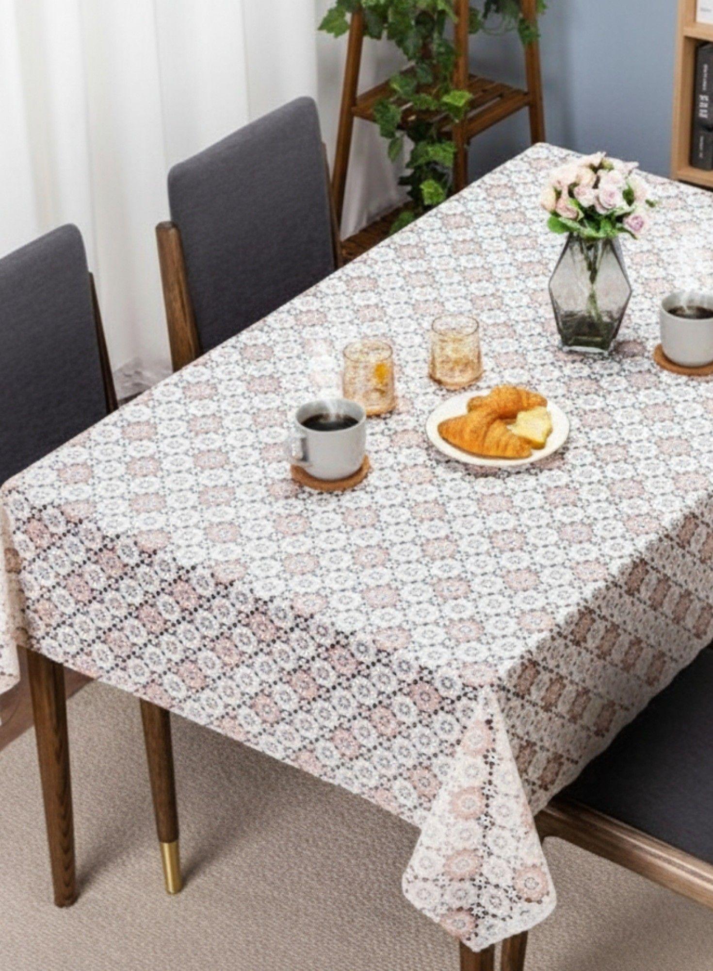 Mantel Decorativo Diseño Encaje Geométrico Moderno Jhn-7