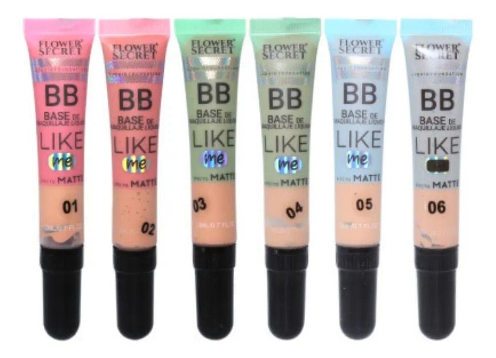 SET 6 BASES DE MAQUILLAJE BB CREAM CORRECTOR BELLEZA LAU-3