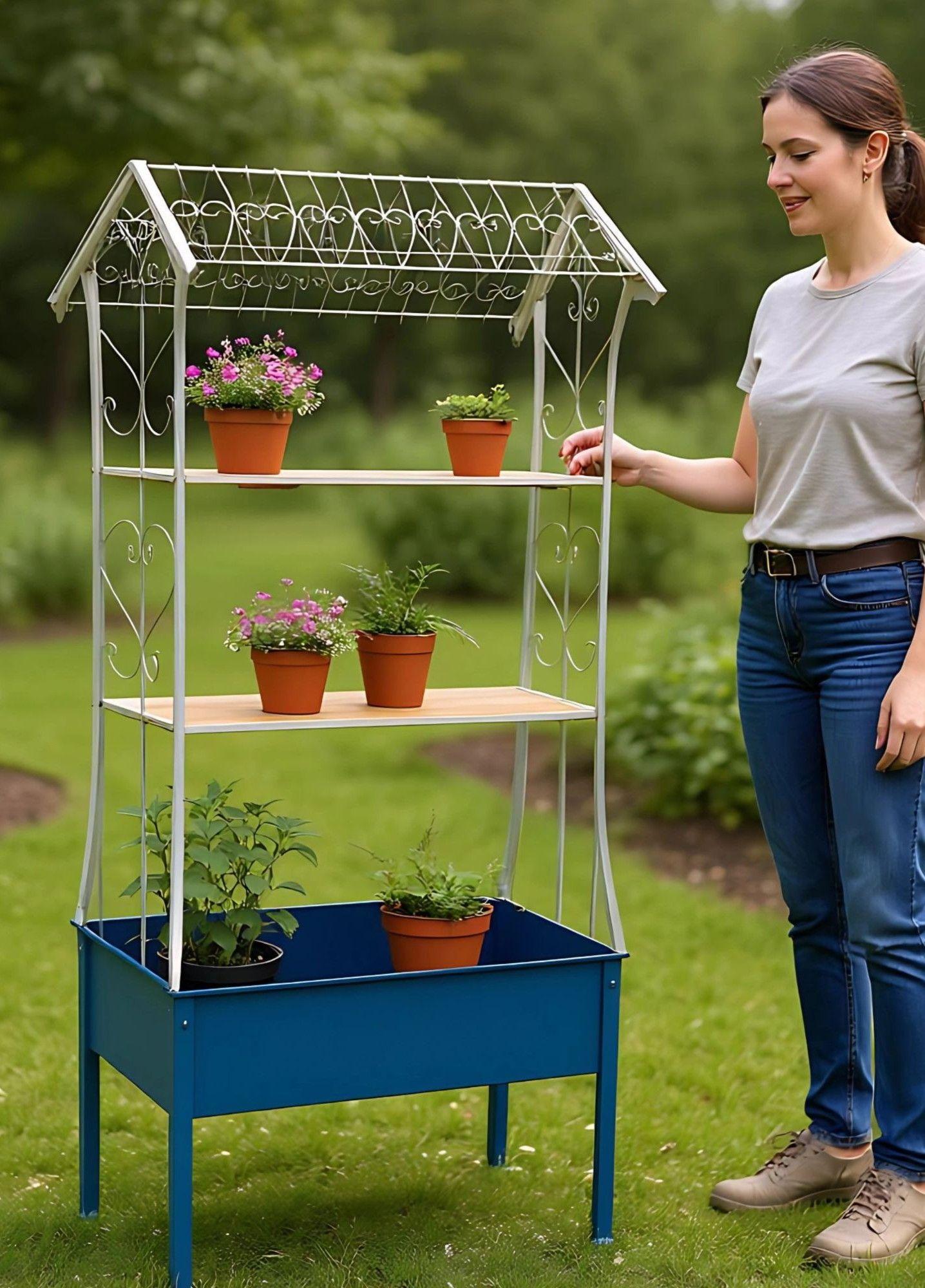 Porta Macetas Decorativo Soporte Plantas Estante Jhn-2