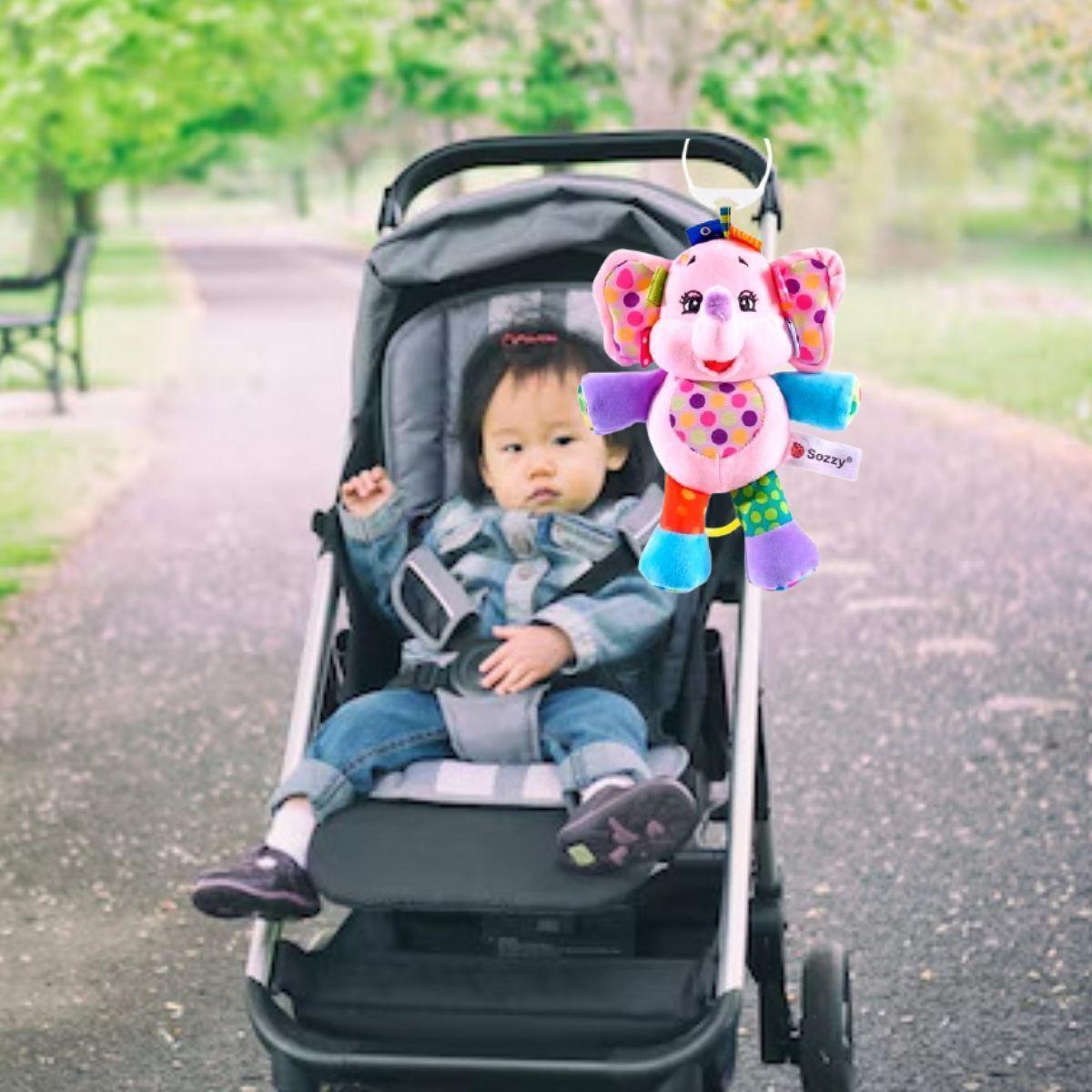 SONAJERO PELUCHE COLGANTE MUSICAL SENSORIAL BEBE LAU-7