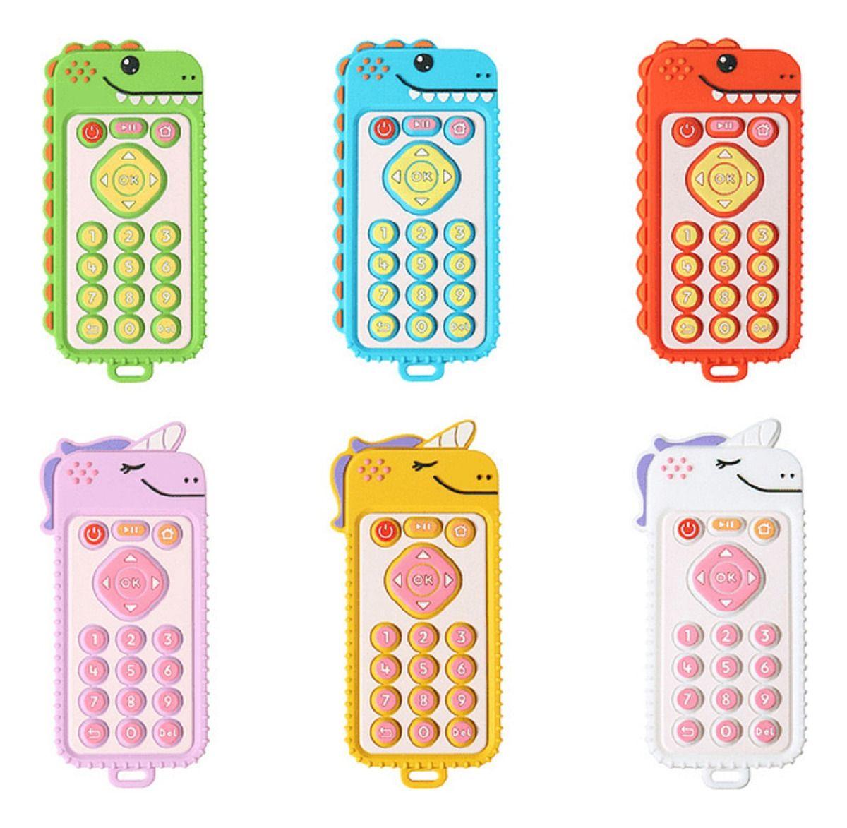 Set 4 Mordedores Diseño Movil Silicona Bebes Encia Lau-0