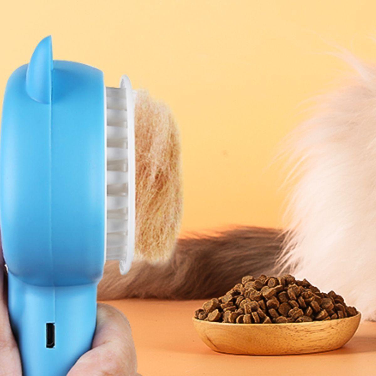 CEPILLO DE VAPOR PARA HIGIENE MASCOTAS 4EN1 CUIDADO PERRO GATOS LAU-3