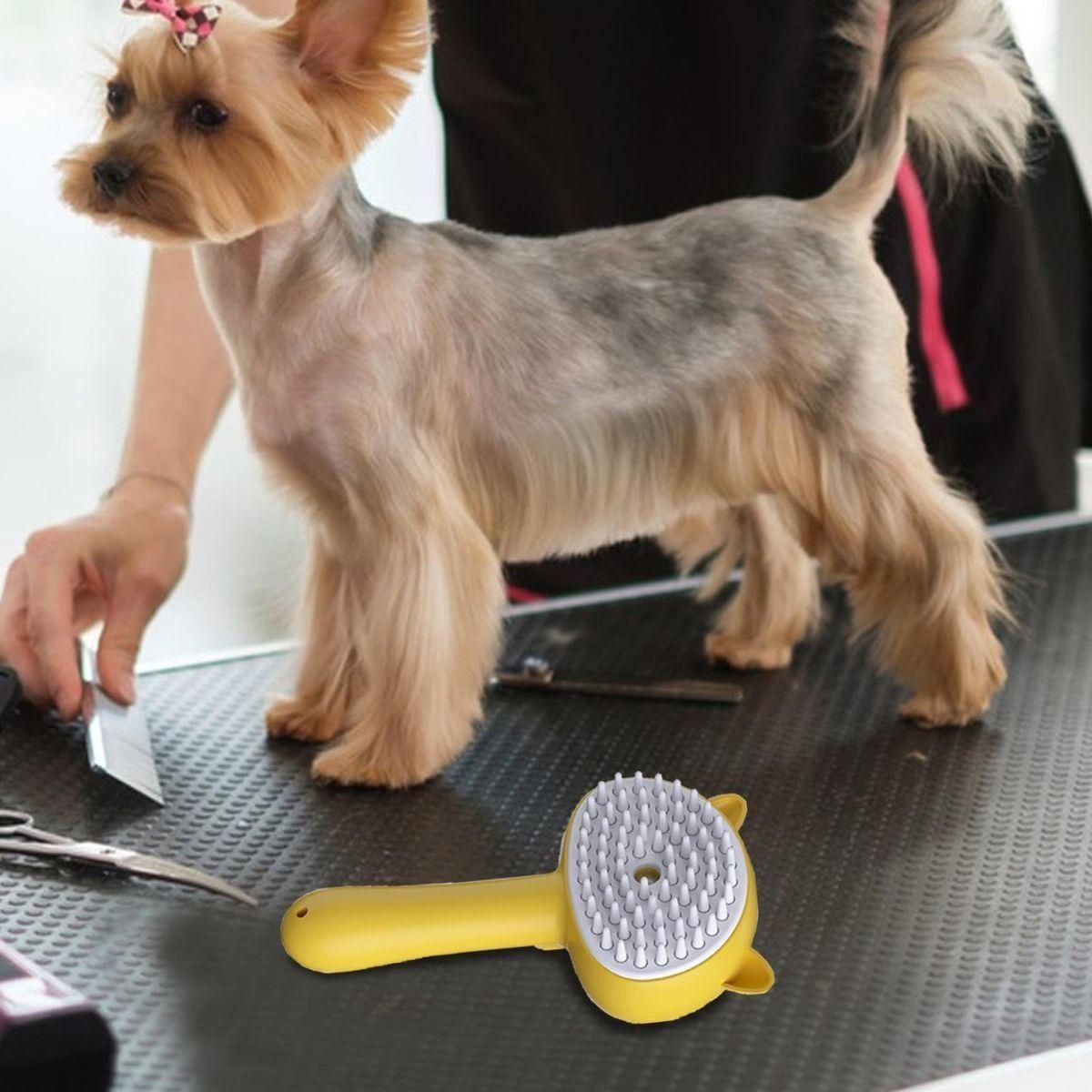 CEPILLO DE VAPOR PARA HIGIENE MASCOTAS 4EN1 CUIDADO PERRO GATOS LAU-9