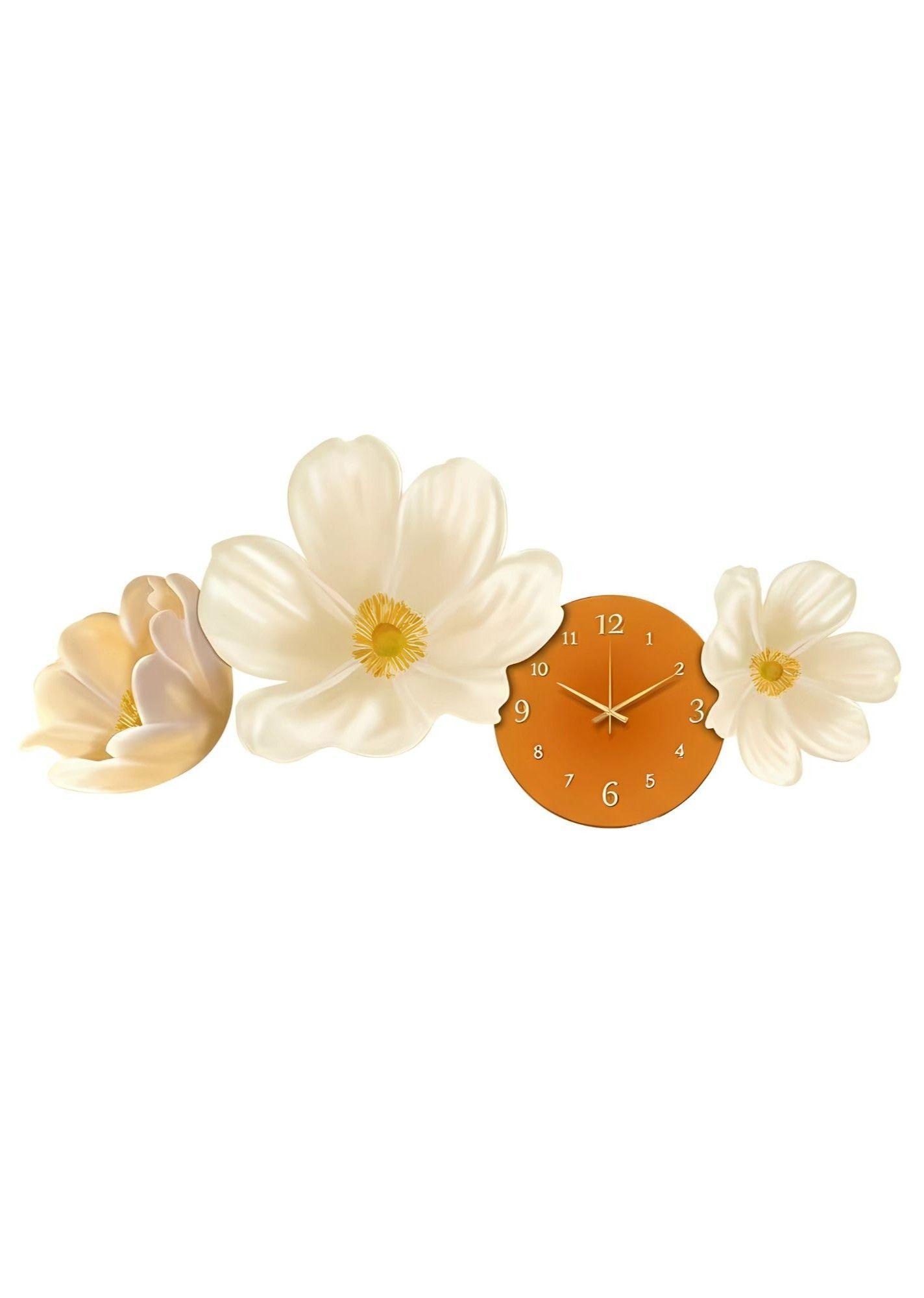 Reloj Pared Decorativo LED Diseño Floral 3D Hogar Jhn-0