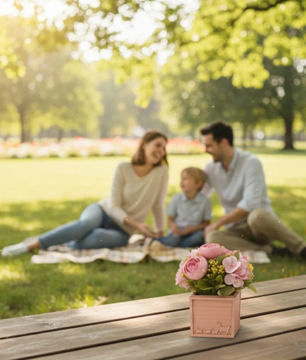 Planta Decorativa Artificial Diseño Floral Campestre Jhn-4