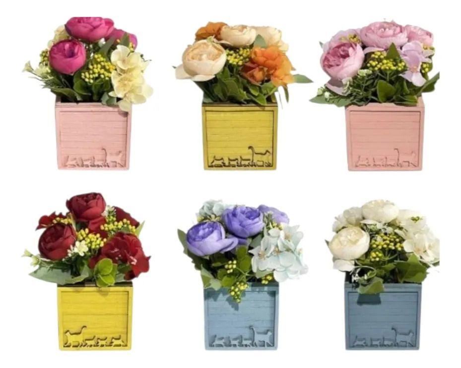 Planta Decorativa Artificial Diseño Floral Campestre Jhn-9