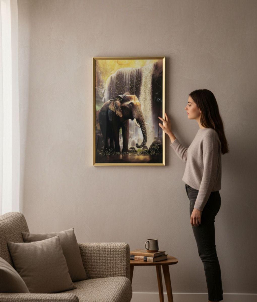 Cuadro Decorativo Elefante Majestuoso Naturaleza Adorno Jhn-2