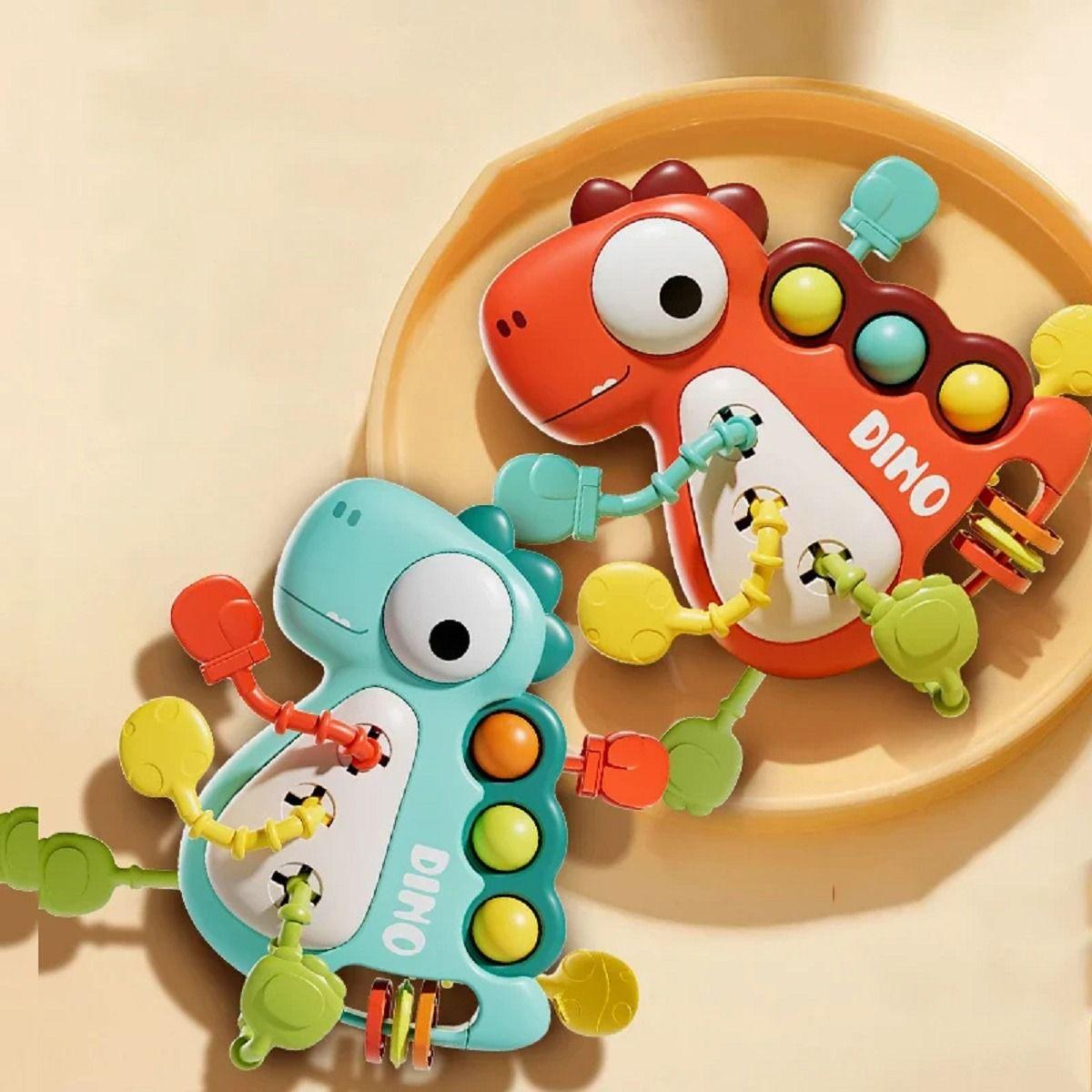 Set 2 Mordedor Forma Dinosaurio Denticion Sensorial Bebe Lau-8