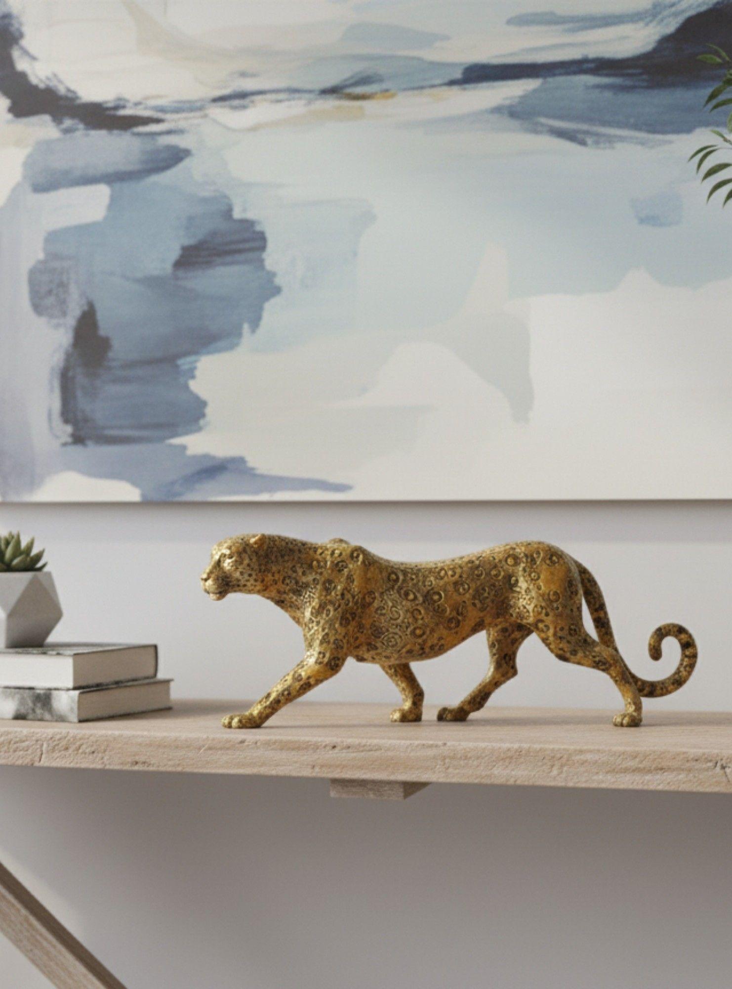 Estatura Decorativa Leopardo Escultura Adorno Hogar Jhn-4