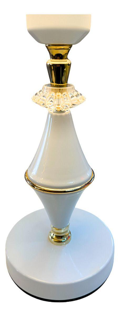 Lámpara Velador Mesa Moderna Dormitorios Blanca Jhn-2