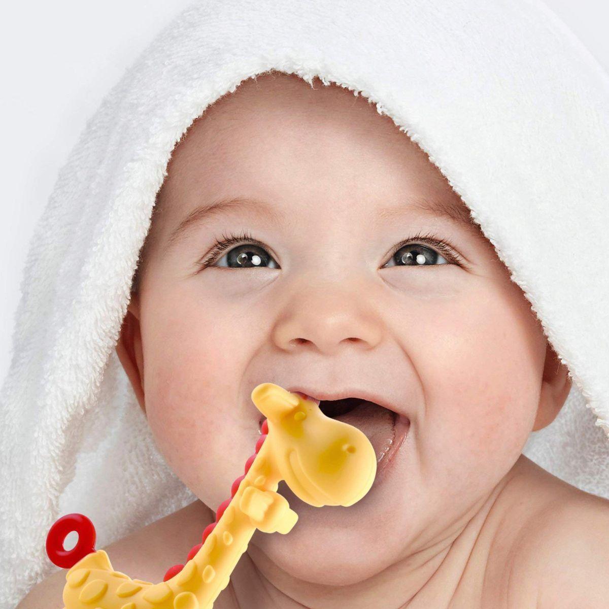 Set 2 Mordedor Forma Jirafa Rasca Encías Bebé Suave Jhn-8
