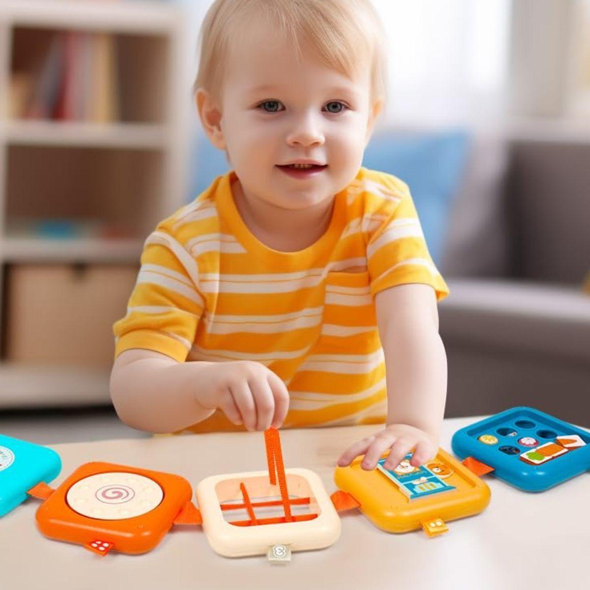 TABLERO SENSORIAL ACTIVIDADES 8 EN 1 MONTESSORI BEBE LAU-5