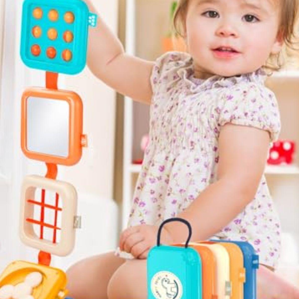 TABLERO SENSORIAL ACTIVIDADES 8 EN 1 MONTESSORI BEBE LAU-8