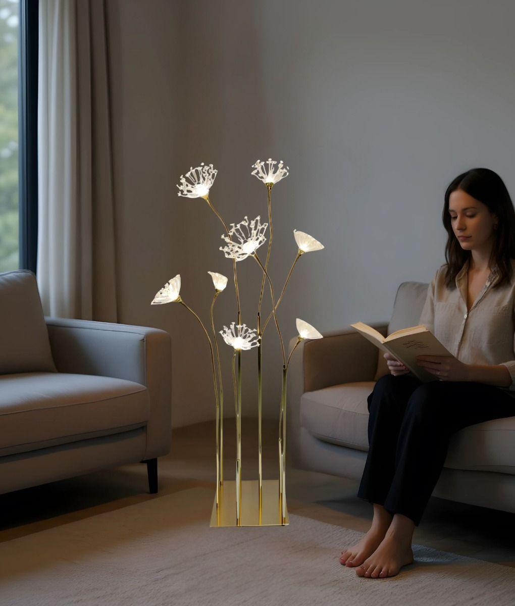 Lámpara Decorativa Pie Moderna Floral Iluminación Hogar Jhn-2