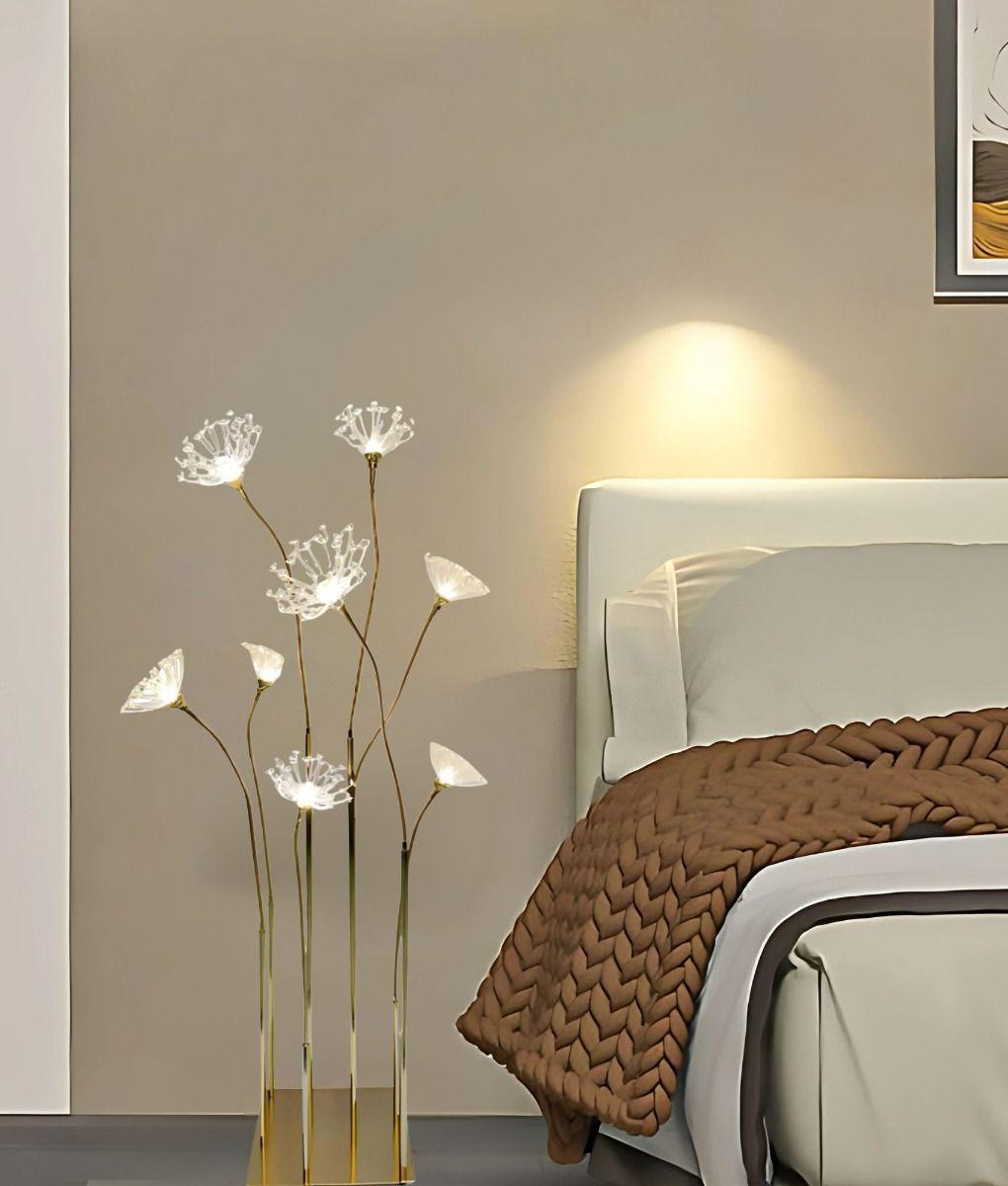 Lámpara Decorativa Pie Moderna Floral Iluminación Hogar Jhn-3