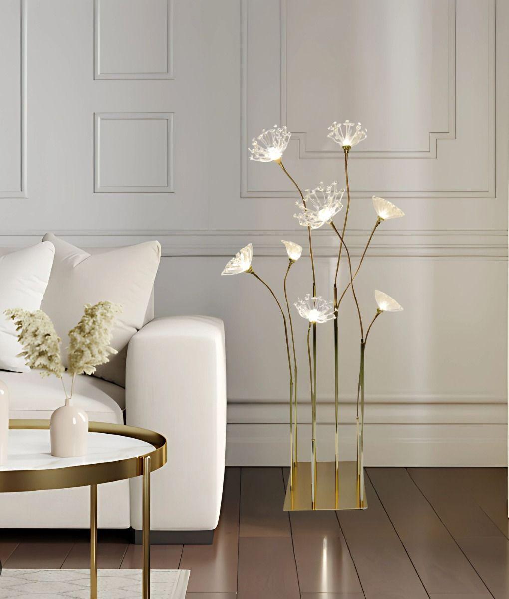 Lámpara Decorativa Pie Moderna Floral Iluminación Hogar Jhn-6