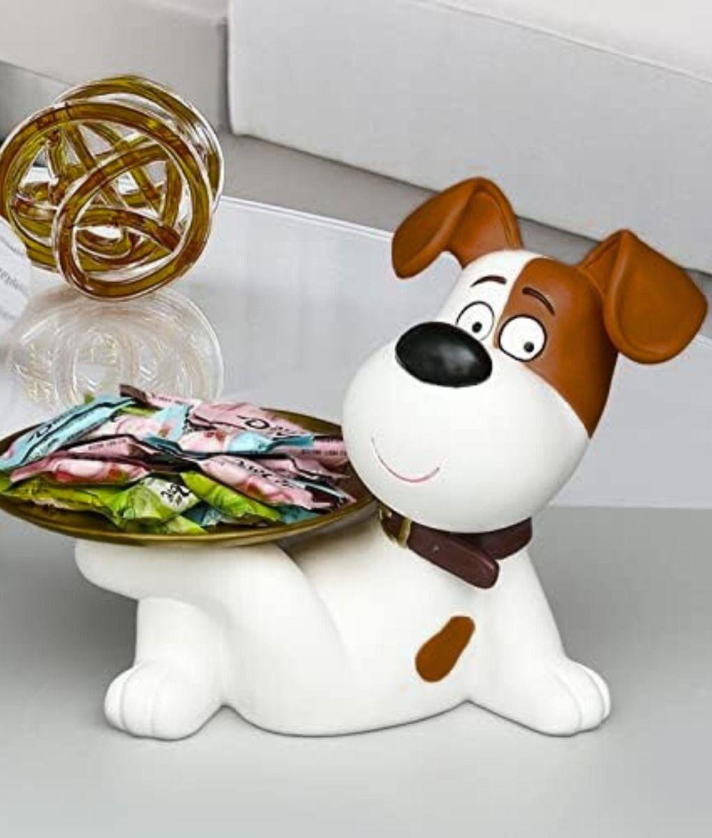 Figura Decorativa Estatua Perro Organizador Bandeja Jhn-7