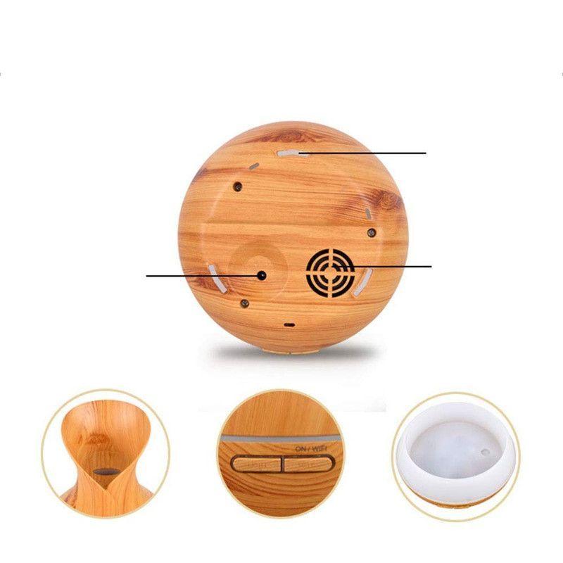 Difusor Ultrasónico Humidificador Aromaterapia Remoto Rondon-3